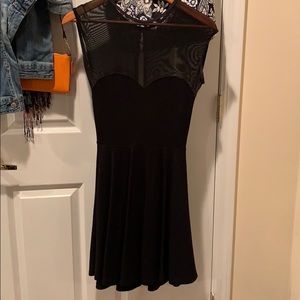 American apparel sweetheart skater dress with mesh